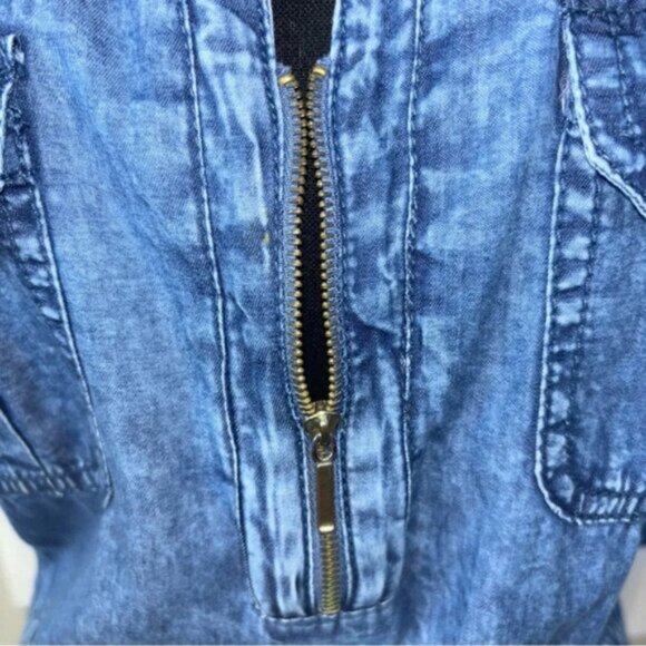 MPH Collection Denim Dress Womens M Coastal Cowgirl Western Ranch Barn Dance - Picture 9 of 11